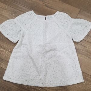 Cat & Jack White Eyelet Blouse